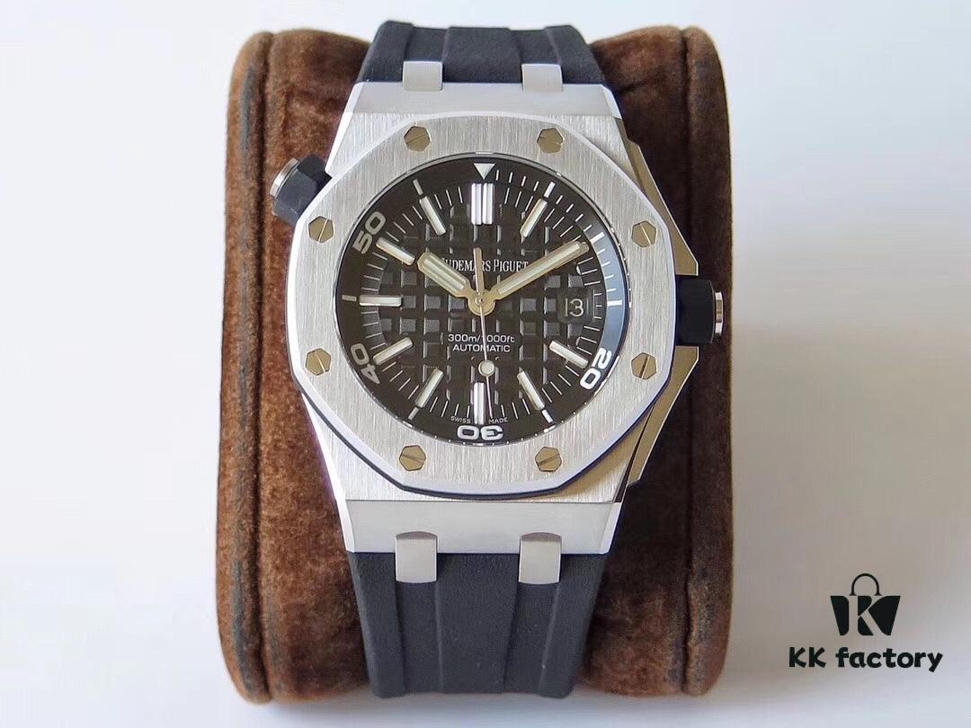 Limited Stock Arrival, JF Premium AP Royal Oak 15710 Series, 42mm Case Diameter, Equipped with Imported 9015 Movement Modified to 3120 Movement, Best Replica Version on the Market