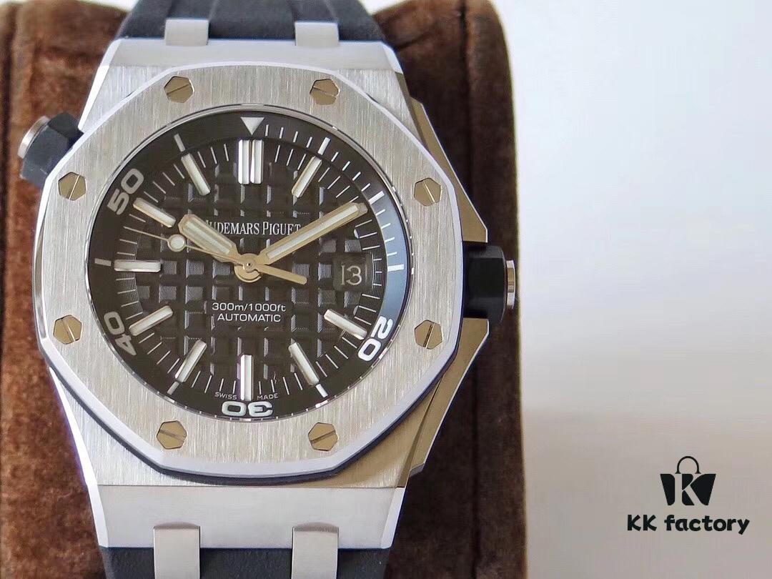 Limited Stock Arrival, JF Premium AP Royal Oak 15710 Series, 42mm Case Diameter, Equipped with Imported 9015 Movement Modified to 3120 Movement, Best Replica Version on the Market