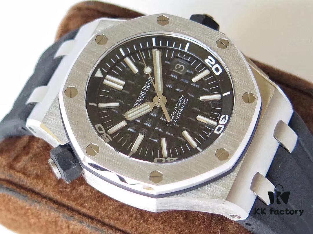Limited Stock Arrival, JF Premium AP Royal Oak 15710 Series, 42mm Case Diameter, Equipped with Imported 9015 Movement Modified to 3120 Movement, Best Replica Version on the Market