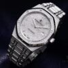 TZ Audemars Piguet Royal Oak Series 15452 Men's Full Diamond Sky-Dweller Watch with Hand-Set Moissanite
