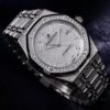 TZ Audemars Piguet Royal Oak Series 15452 Men's Full Diamond Sky-Dweller Watch with Hand-Set Moissanite