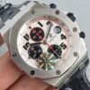 JF Fine Craftsmanship Audemars Piguet Royal Oak Offshore Series Panda Dial Chronograph Stainless Steel Bracelet Rubber Pushers Sapphire Crystal 7750 Modified with Small Seconds at 12 o'clock Position Movement 42mm