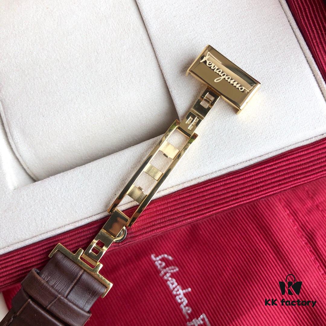 New Arrival! 2017 Authentic Ferragamo Men's Quartz Chronograph Watch with Six Hands