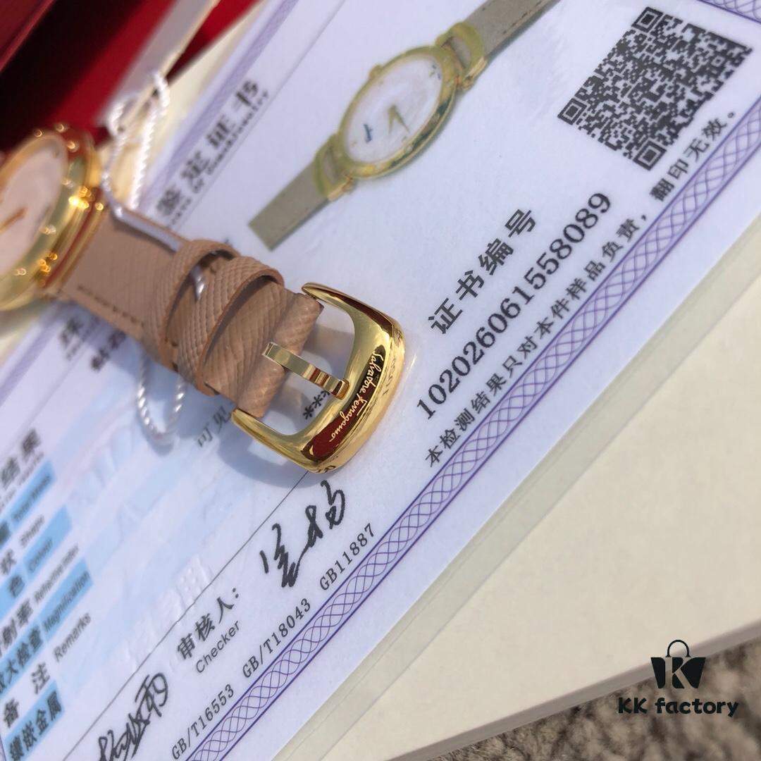 Exclusive New Arrival Ferragamo STYLE Series Diamond-Paved Ladies' Quartz Watch, 12 Genuine 1.0 vs-Grade Diamonds