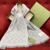 Classic Upgrade - Gray GUCI Double-Sided Jacquard Wool Scarf