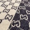 GUCCI Double-Sided Wool Scarf Classic Small Double G Logo, Khaki and Coffee Color Combination, Unisex Design