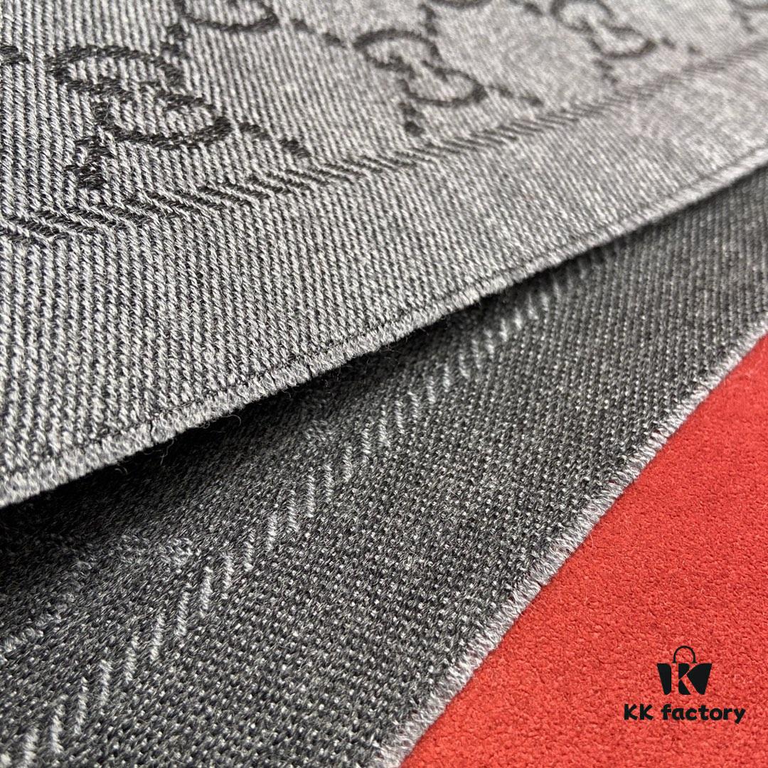 Classic Upgrade - Black Gray | GUCCI This is the Original Divine Aesthetic Design, So Elegant and Generous, Exceptionally Valuable, Double-Sided 3D Jacquard Technique, Wearable on Both Sides, 100% Wool, Extremely Soft, Non-Irritating to Skin, 48cm*180cm