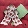 Bestseller GUCCI Geometric Pattern Kids' Scarf, Adorable Style Suitable for Adults Too – Vintage Charm, Super Soft and Non-Irritating, 100% Wool, 16*140cm