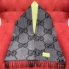 Charcoal Gray GUCI Double-Sided Large Tassel Scarf – 100% Cashmere, Exceptionally Soft and Skin-Friendly, Luxurious and Elegant Unisex Design, 45*200cm