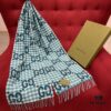 GUCCI Check Two-Tone Fringe Scarf