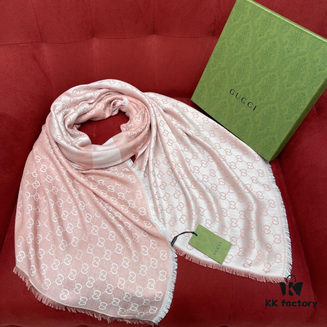 New Arrival - GUCCI Classic Style Scarf, 80% Wool and 20% Mulberry Silk, 140*140CM