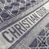 Dior Denim Blue Checkered Shawl - 140*140cm Multifunctional Scarf Made of Wool, Silk, and Cashmere Blend