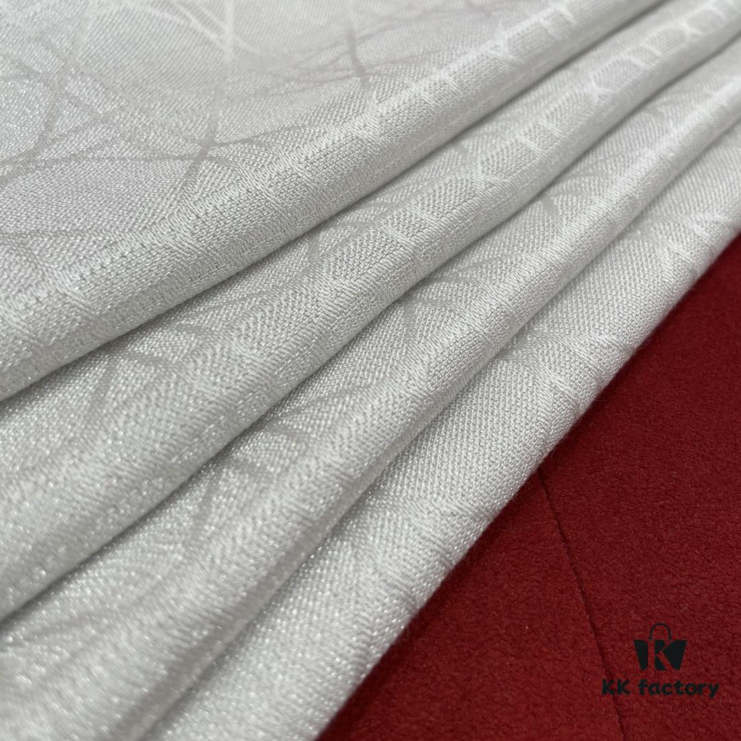 Dior Checkered Pattern Gold Thread Shawl, White - Silk and Wool-Cashmere Blend, 140cm*140cm