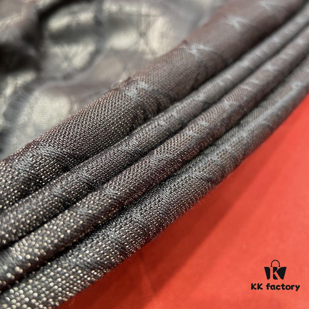 Dior Checkered Pattern Gold Thread Shawl, Black - Silk and Wool-Cashmere Blend, 140cm*140cm