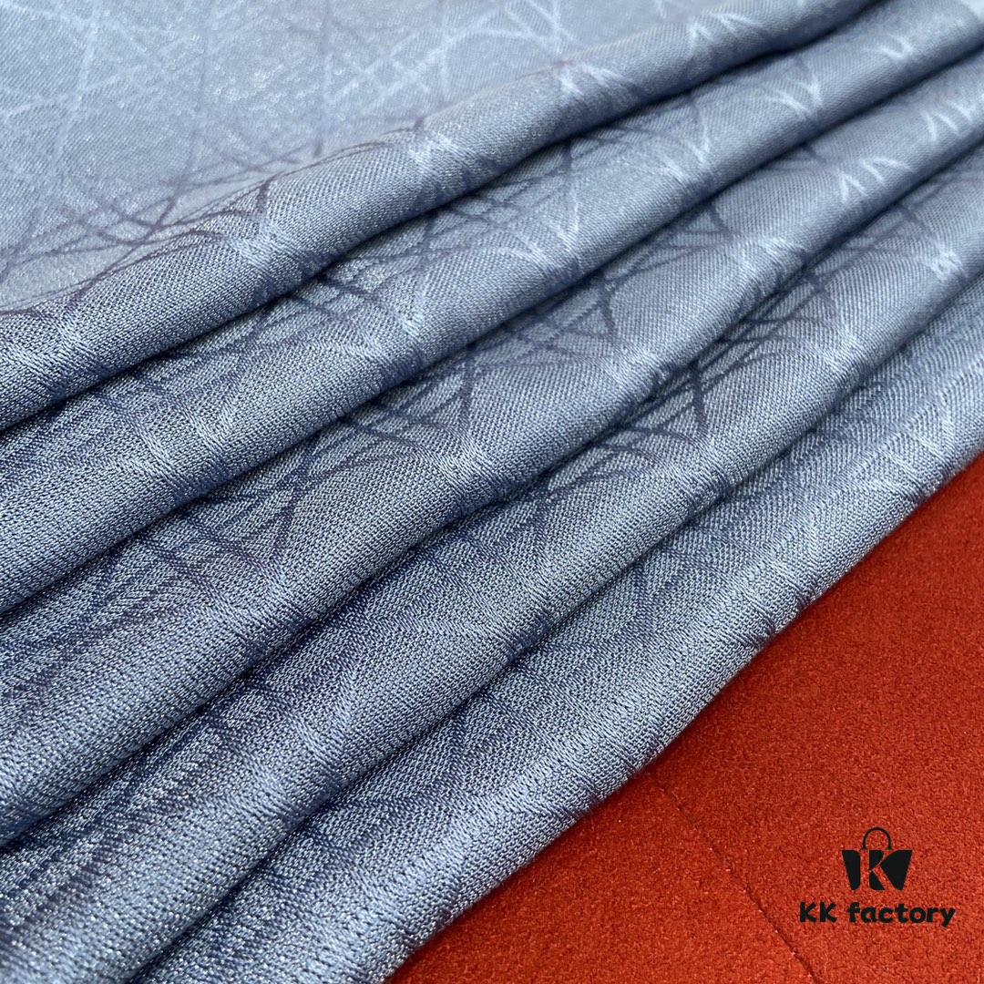 Blue Herringbone Dior Herringbone Trim Gold Thread Shawl