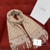 Khaki Dior Winter Must-Have Super Classic Cashmere Scarf