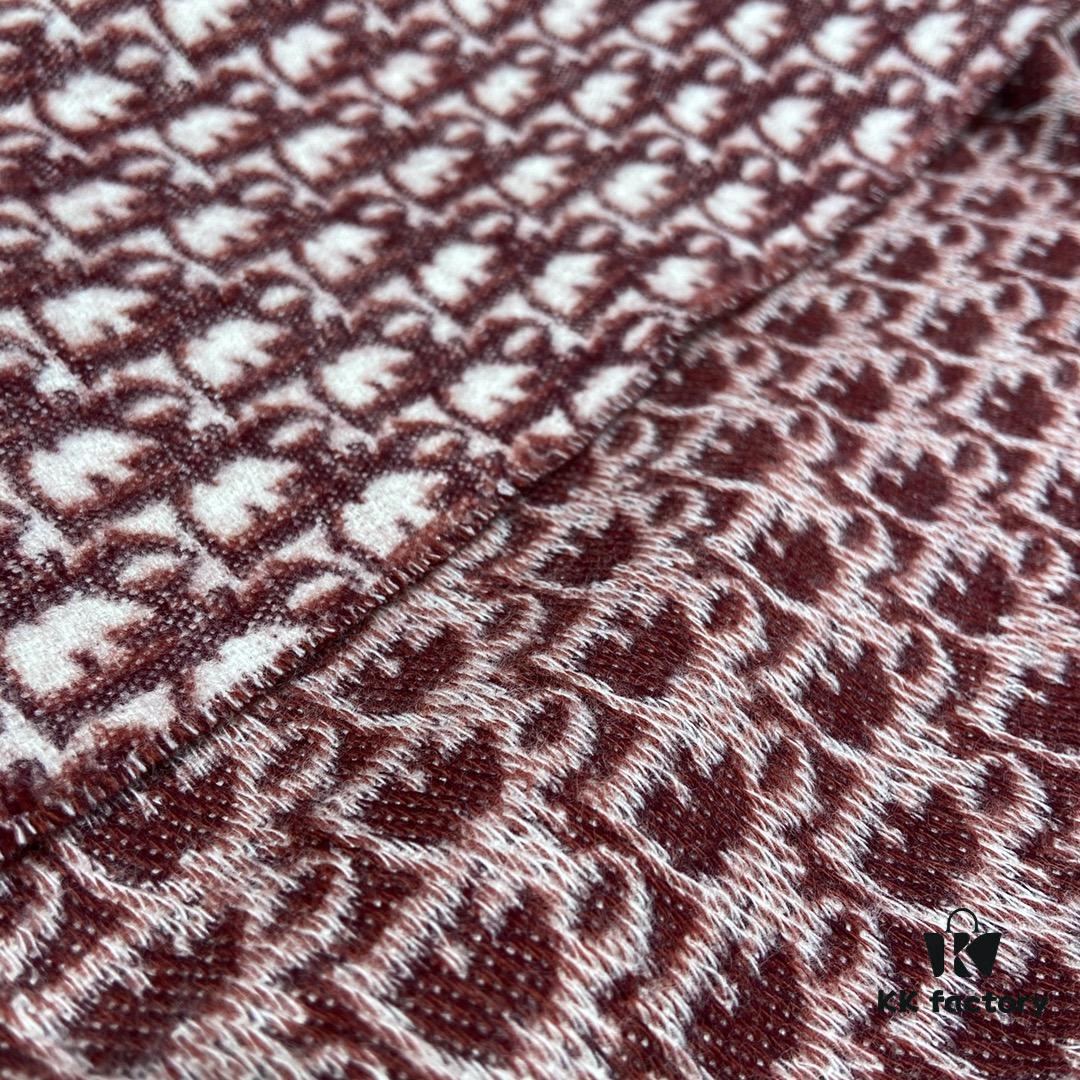 RED DIOR Super Hard-to-Get Classic Cashmere Scarf in Winter, Warm and Stylish, 100% Pure Cashmere, Soft and Thick Windproof, 45cm*200cm