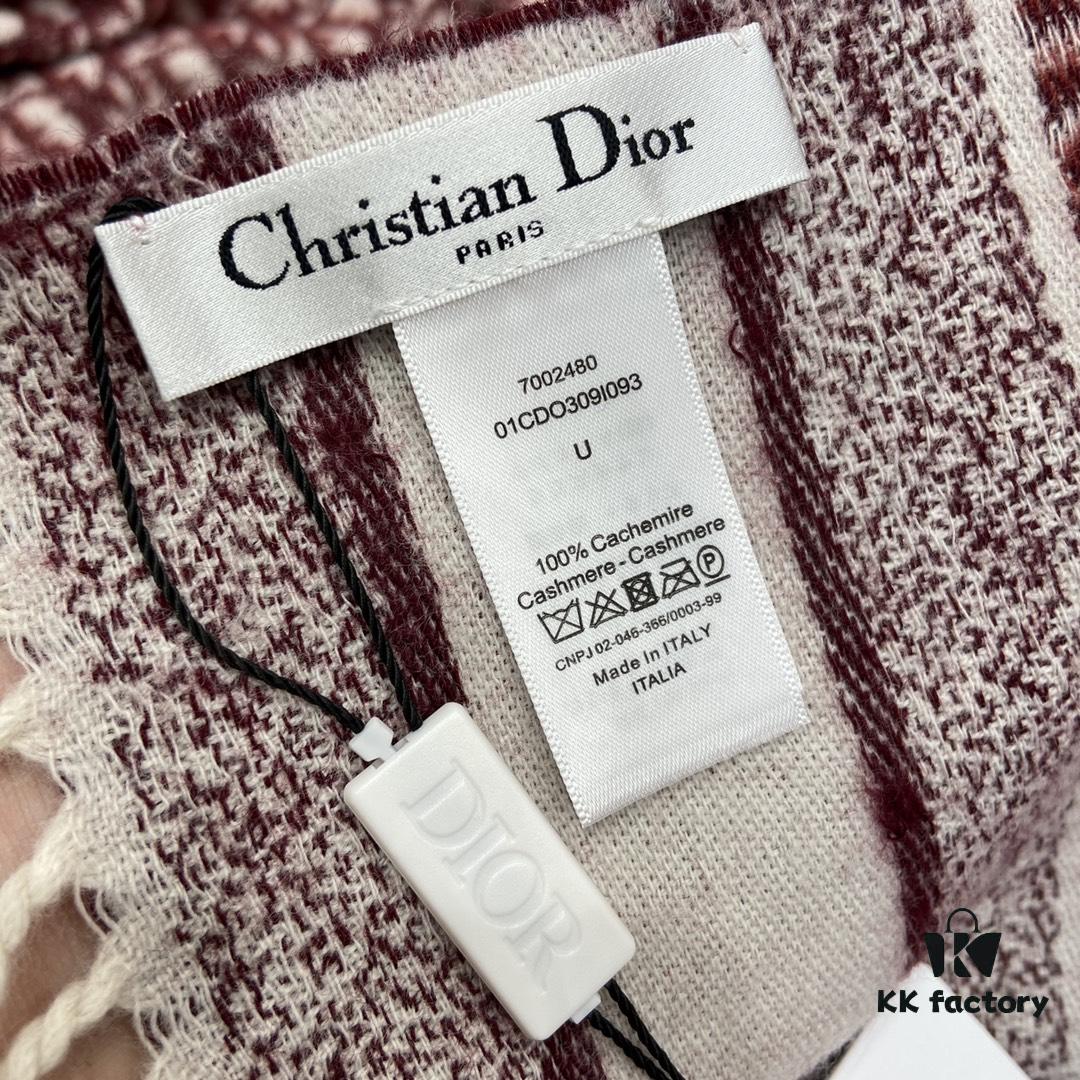 RED DIOR Super Hard-to-Get Classic Cashmere Scarf in Winter, Warm and Stylish, 100% Pure Cashmere, Soft and Thick Windproof, 45cm*200cm