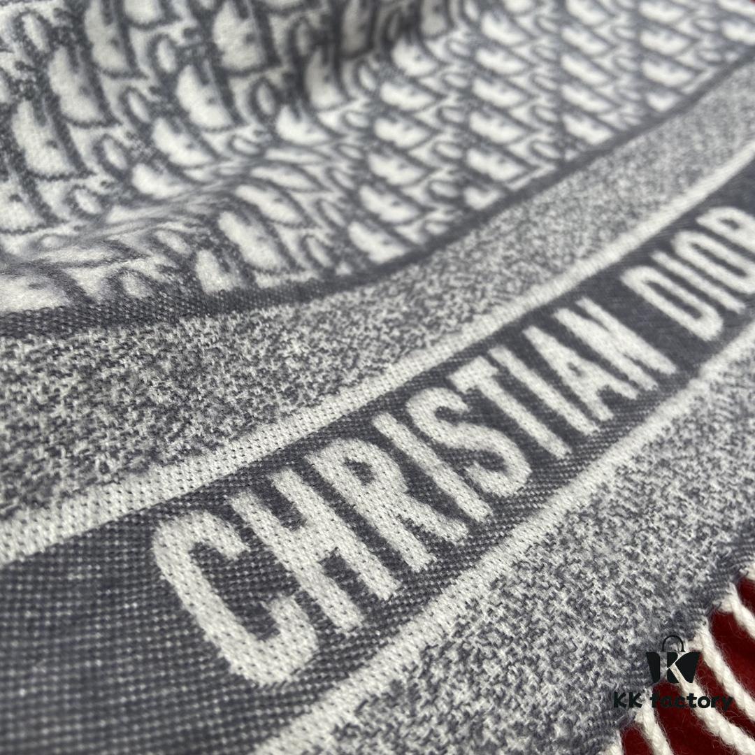 Dior Gray Winter Super Hard-to-Find Classic Cashmere Scarf