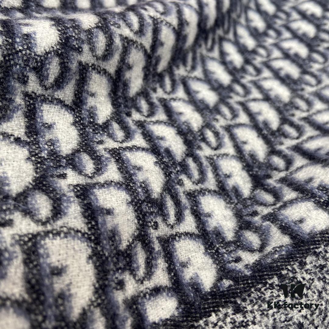 Blue Dior Winter Must-Have Classic Cashmere Scarf