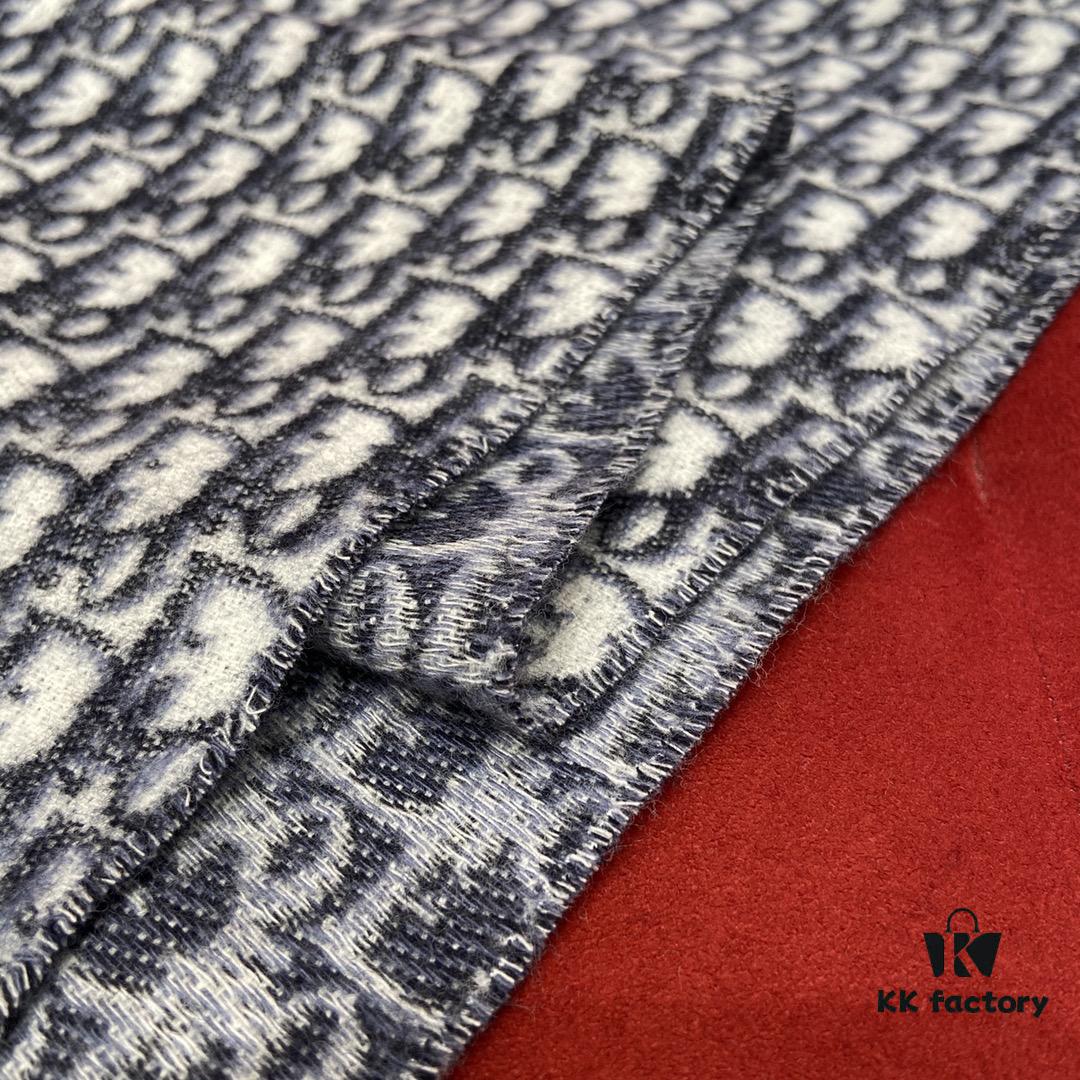 Blue Dior Winter Must-Have Classic Cashmere Scarf