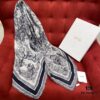 Dior Toile de Jouy Print Scarf - Youthful and Vibrant Design with Wool, Silk, and Cotton Blend