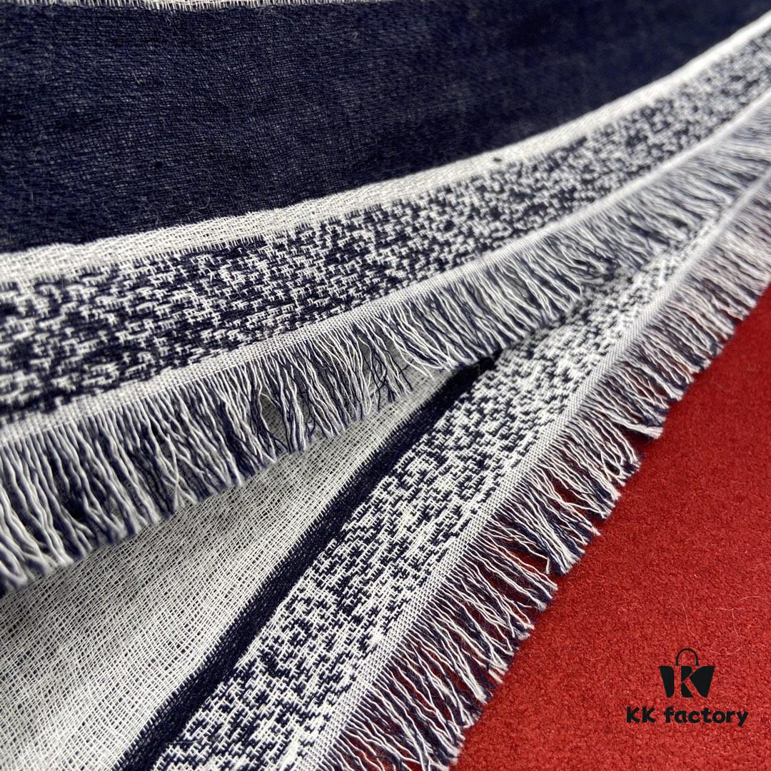 Dior Toile de Jouy Print Scarf - Youthful and Vibrant Design with Wool, Silk, and Cotton Blend