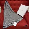 DIOR Eternal Classic – Houndstooth Pattern Unisex Scarf with 97% Cashmere