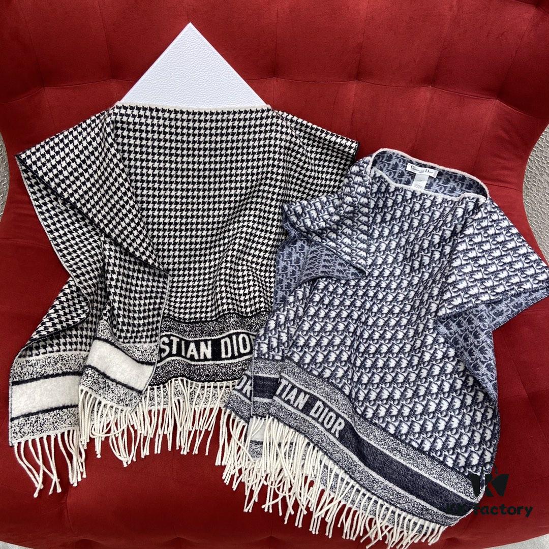 Dior Classic Elegant Shawl - Pure Cashmere Hooded Wrap, Soft and Skin-Friendly, Perfect for Styling - 70*150cm, 100% Cashmere