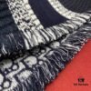 Navy Blue Dior Latest Fall/Winter Collection Preppy Double-Sided Scarf – Extremely Versatile, Two Sides for Two Styles