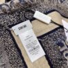 Dior Luxury Shawl with Logo Pattern and Fringe, 42% Wool 42% Silk Blend, 140x140cm