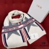 Dior Alpine Lucky Star Scarf 70% Wool and 30% Cashmere Jacquard Knit Warm Soft and Smooth Unisex Lightweight Scarf 30*200CM