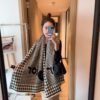 Dior Factory Overstock - Fan Bingbing's Same Plaid Shawl, 30% Cashmere 70% Australian Wool Unisex Scarf