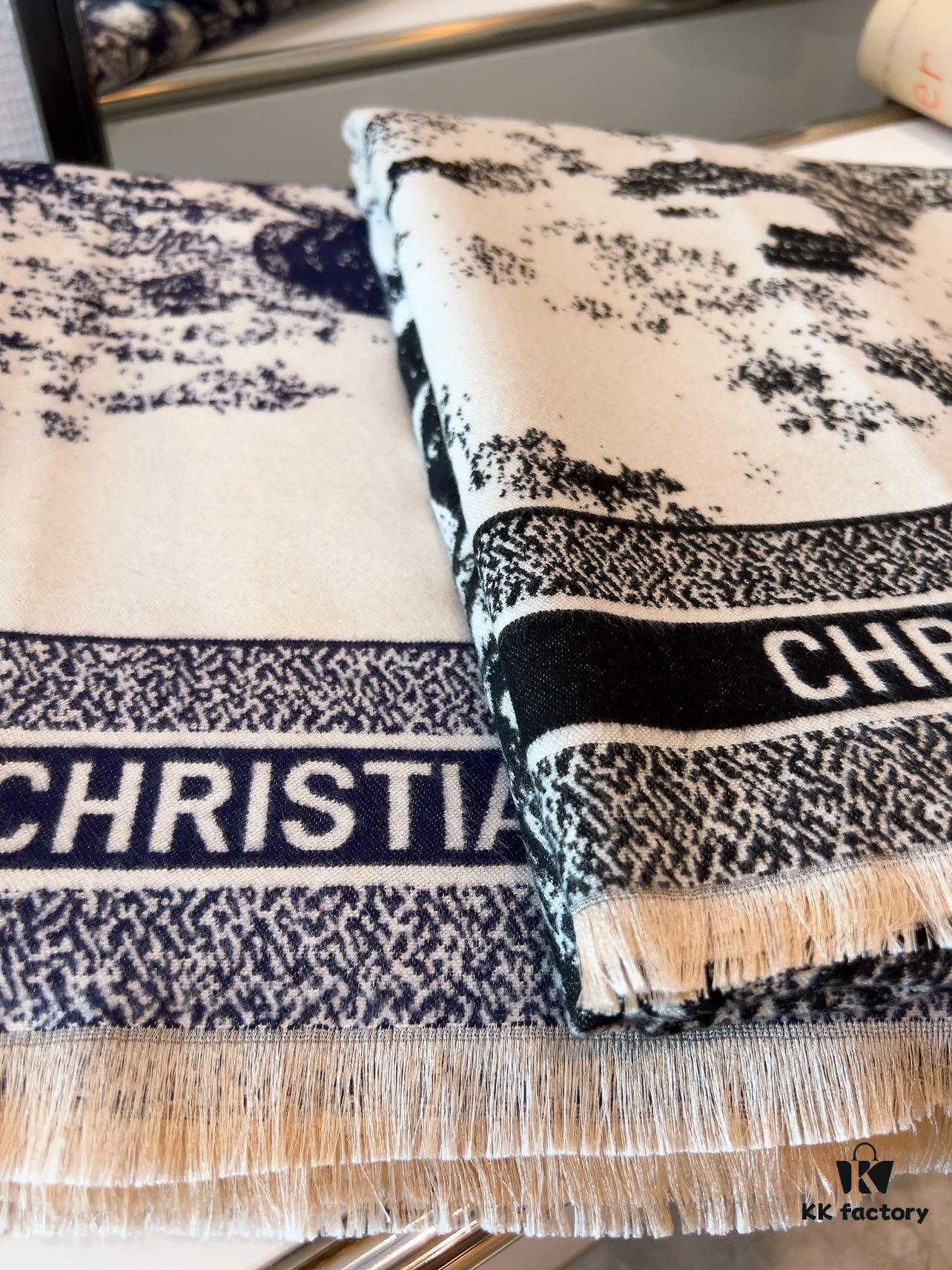 New Arrival❤️ DIOR 2022 Spring Collection 'Rueil Jungle Hand-Drawn Velvet Scarf'