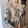 Dior Worldwide Travel Collection Original CD Monogram Oversized Shawl - Large Blanket, Wrap, Scarf