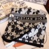 Dior Men's Cashmere Knit Scarf, High-End Classic Design, Matches Store Version