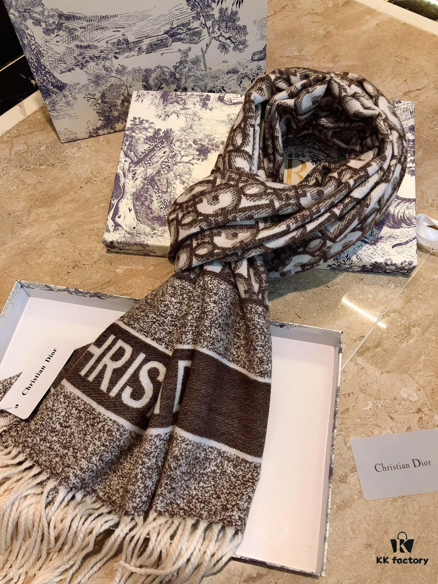 Hot Arrival ‼️ Highly Recommended 【DIOR】 Must-Have! Latest Designer Double-Sided Cashmere Scarf – Extremely Versatile and Elegant!