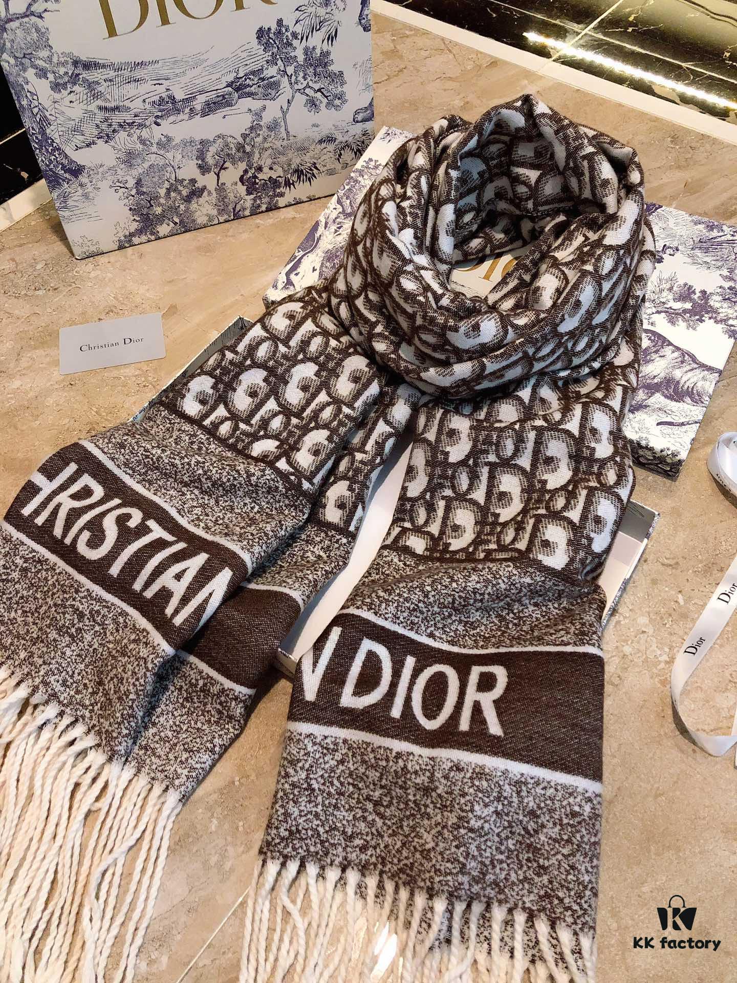 Hot Arrival ‼️ Highly Recommended 【DIOR】 Must-Have! Latest Designer Double-Sided Cashmere Scarf – Extremely Versatile and Elegant!