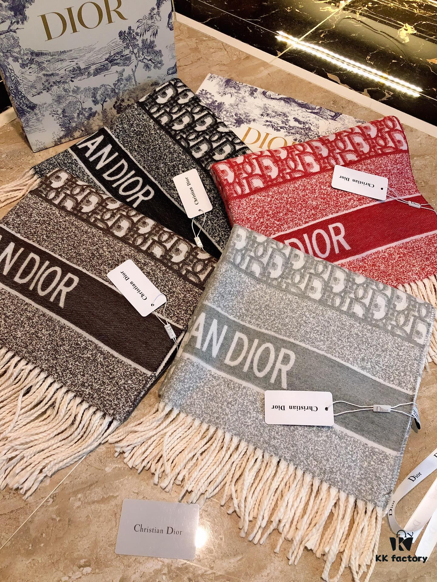 Hot Arrival ‼️ Highly Recommended 【DIOR】 Must-Have! Latest Designer Double-Sided Cashmere Scarf – Extremely Versatile and Elegant!