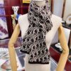 Dior · Classic Autumn-Winter Knit Bicolor Jacquard Cashmere Scarf 30*200cm