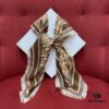 Brown Dior Classic Signature Monogram Shawl with Small Tassels, Timeless and Versatile Square Scarf, 100% Twill Silk Satin, 90*90 cm