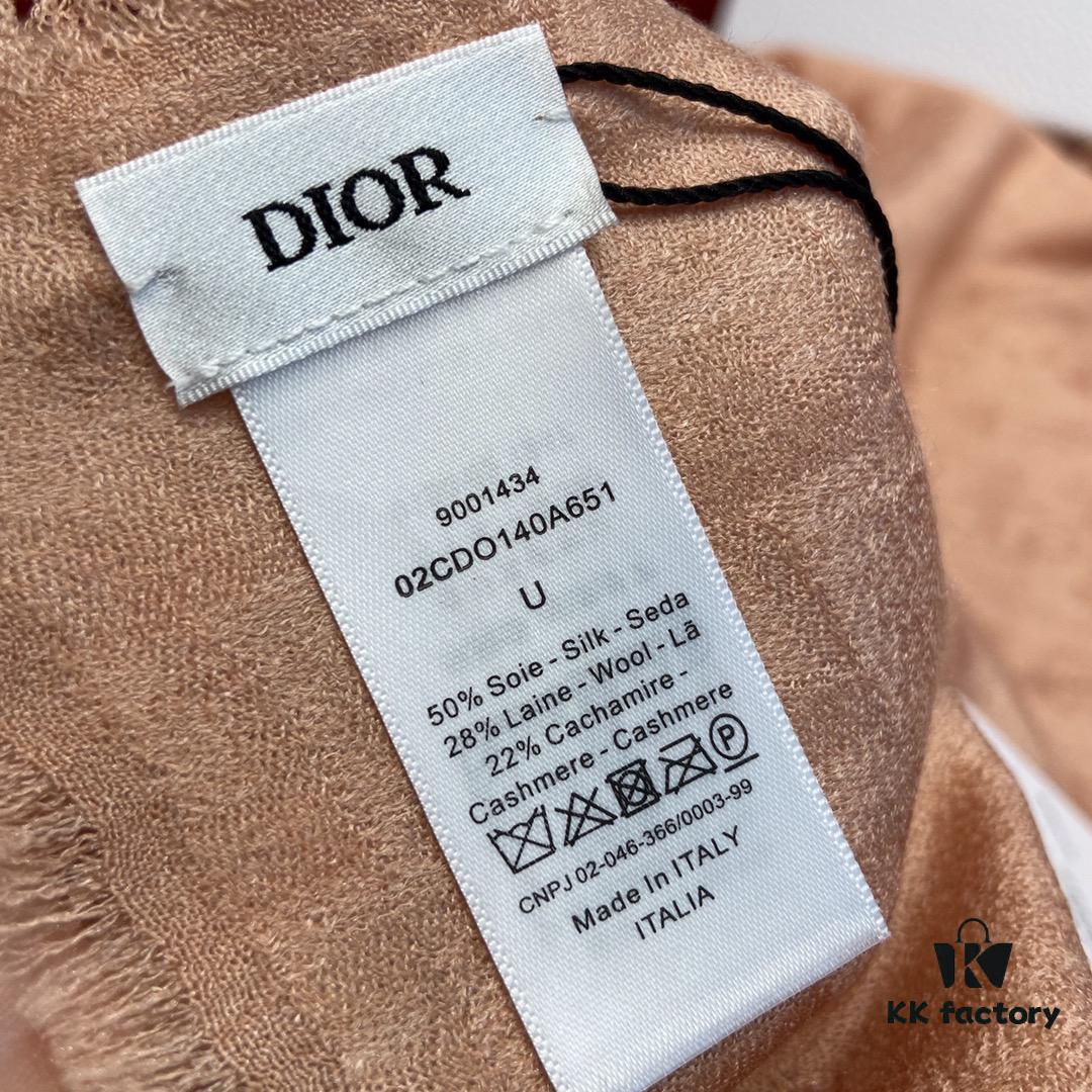 Dior Vintage Flower - Blush Pink, 50% Mulberry Silk, 28% Wool, 22% Cashmere, 140cm*140cm Soft and Skin-Friendly Shawl or Neck Wrap
