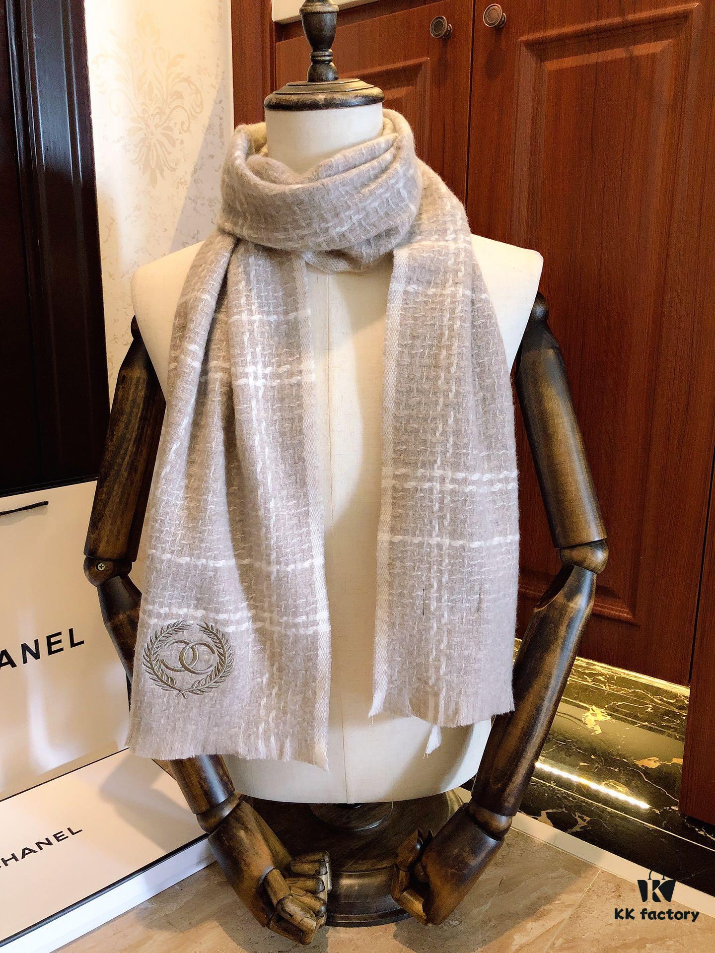 CHANEL Wool Scarf - Luxurious Softness and Elegance