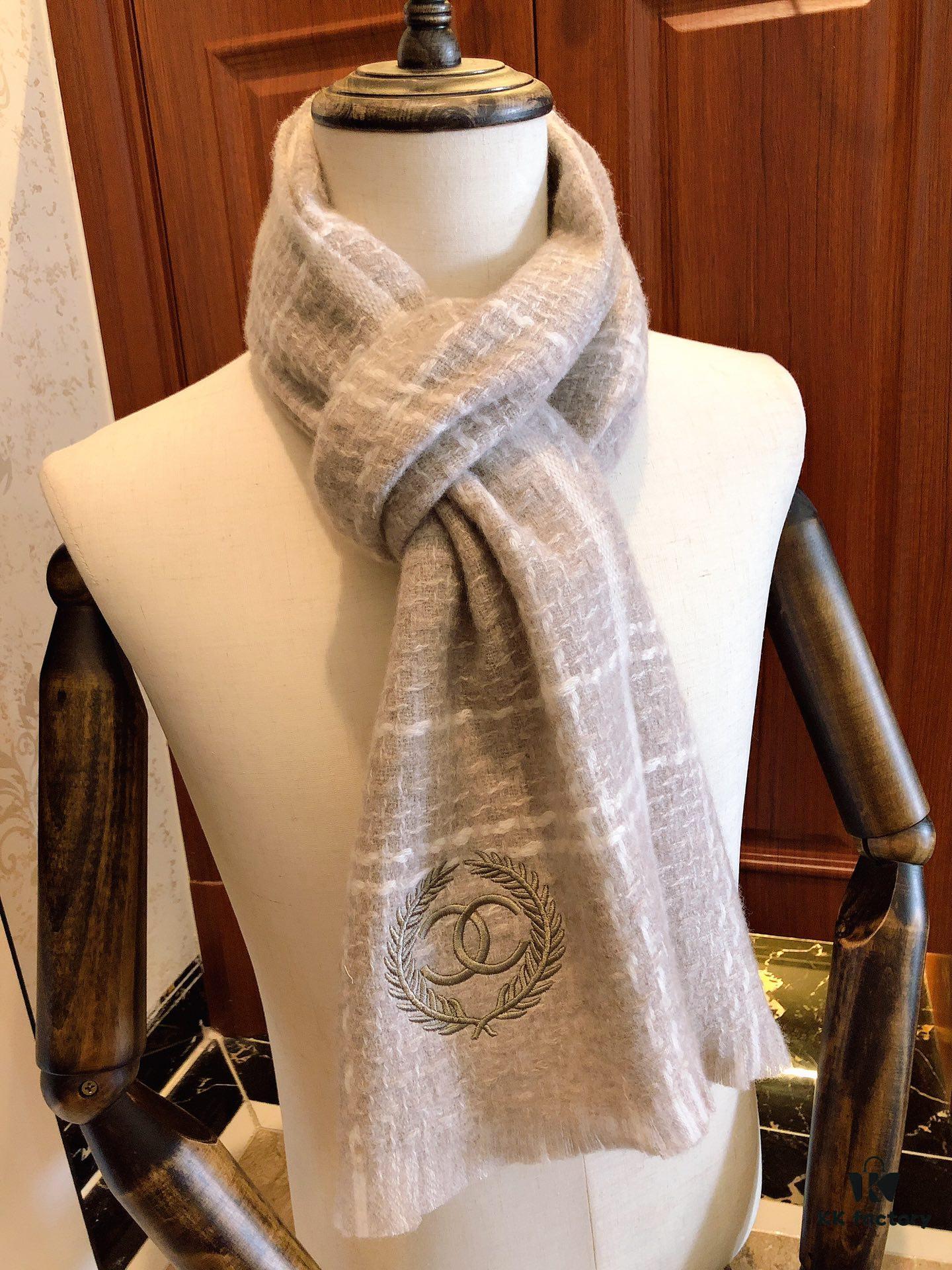 CHANEL Wool Scarf - Luxurious Softness and Elegance