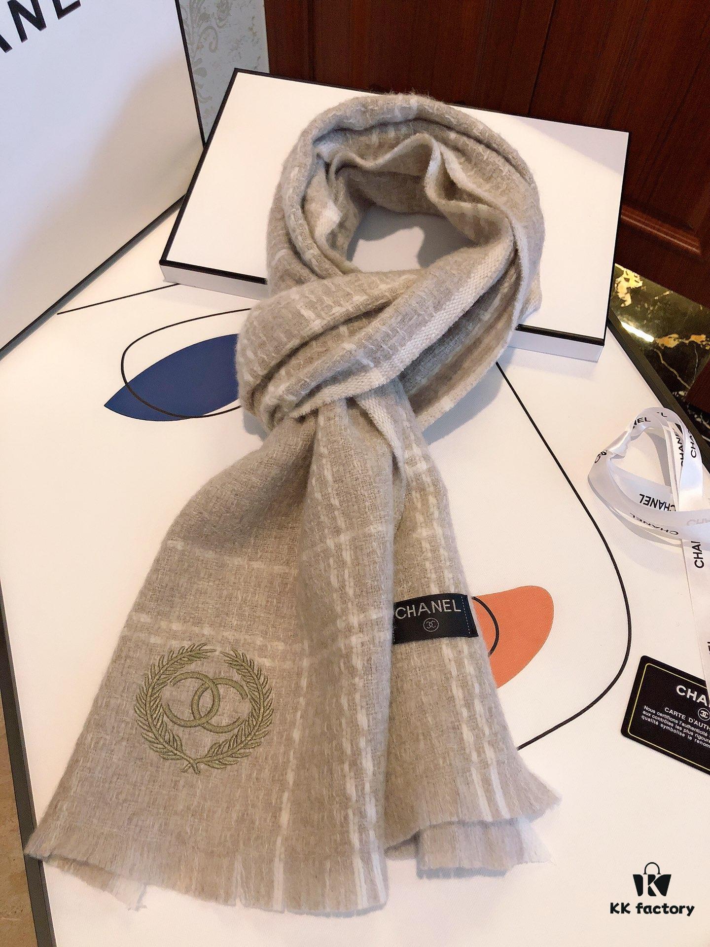CHANEL Wool Scarf - Luxurious Softness and Elegance