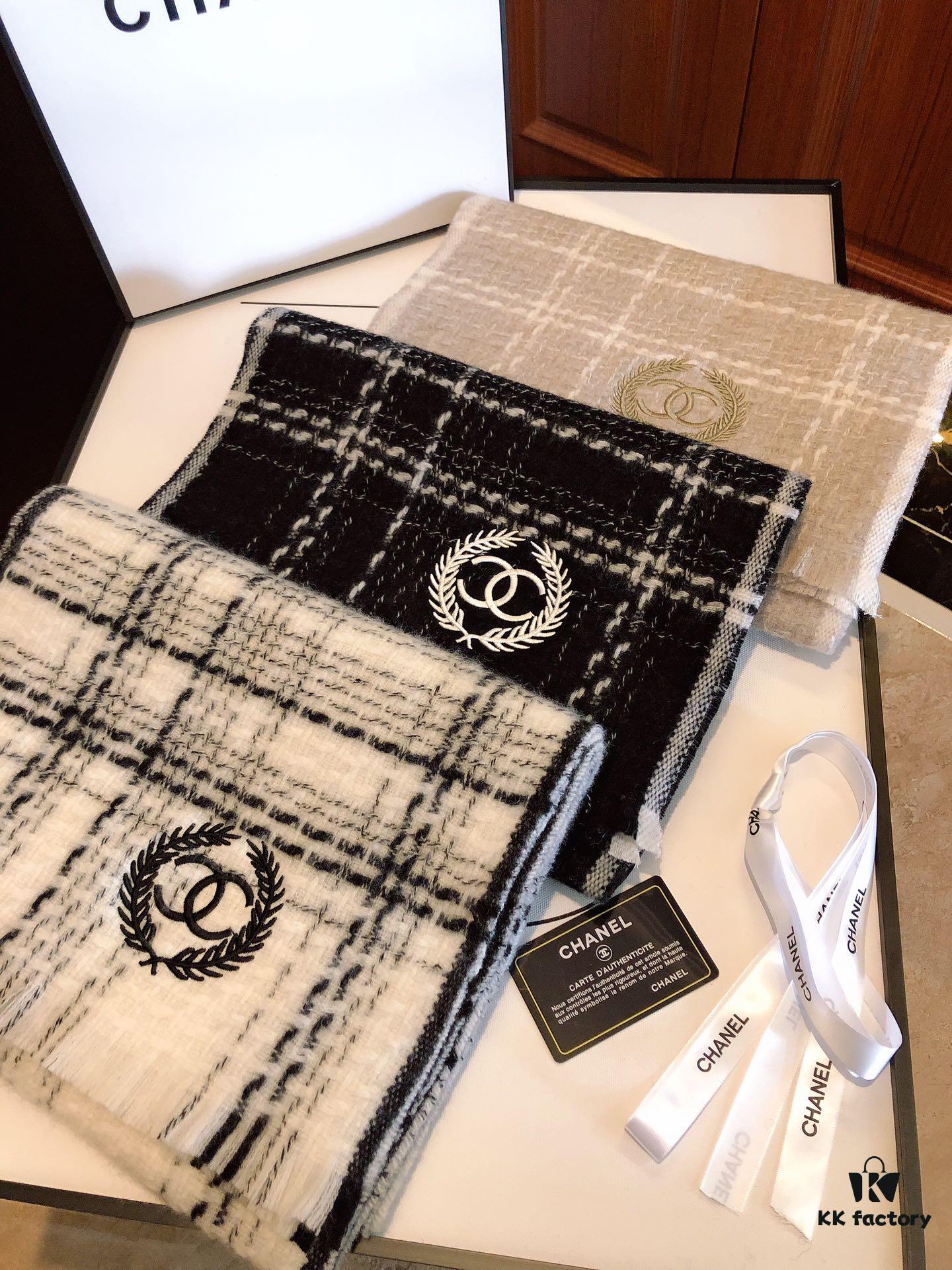 CHANEL Wool Scarf - Luxurious Softness and Elegance