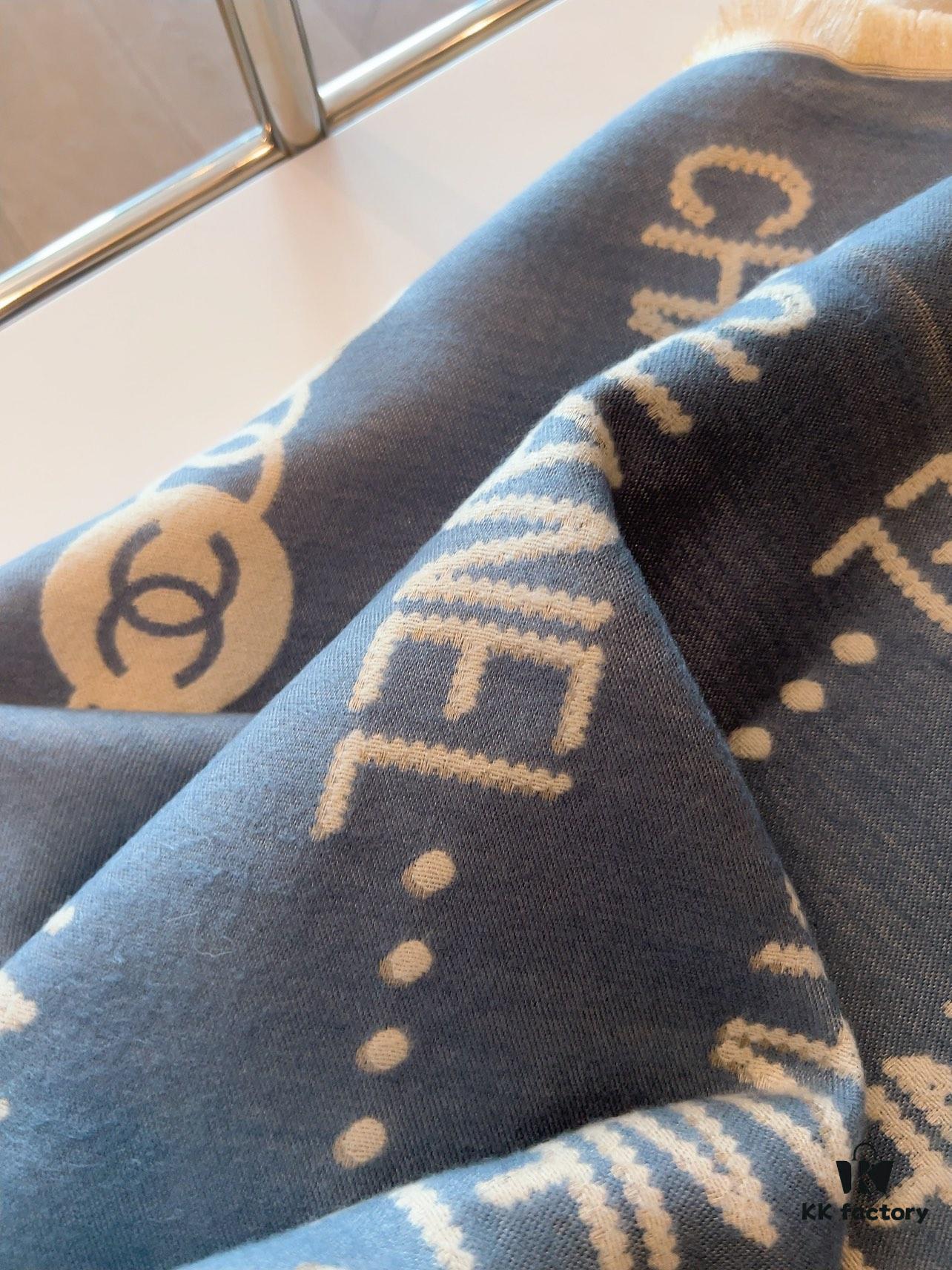 Chanel 23AW Cashmere Scarf - Youthful and Stylish, Must-Have for Chanel Lovers