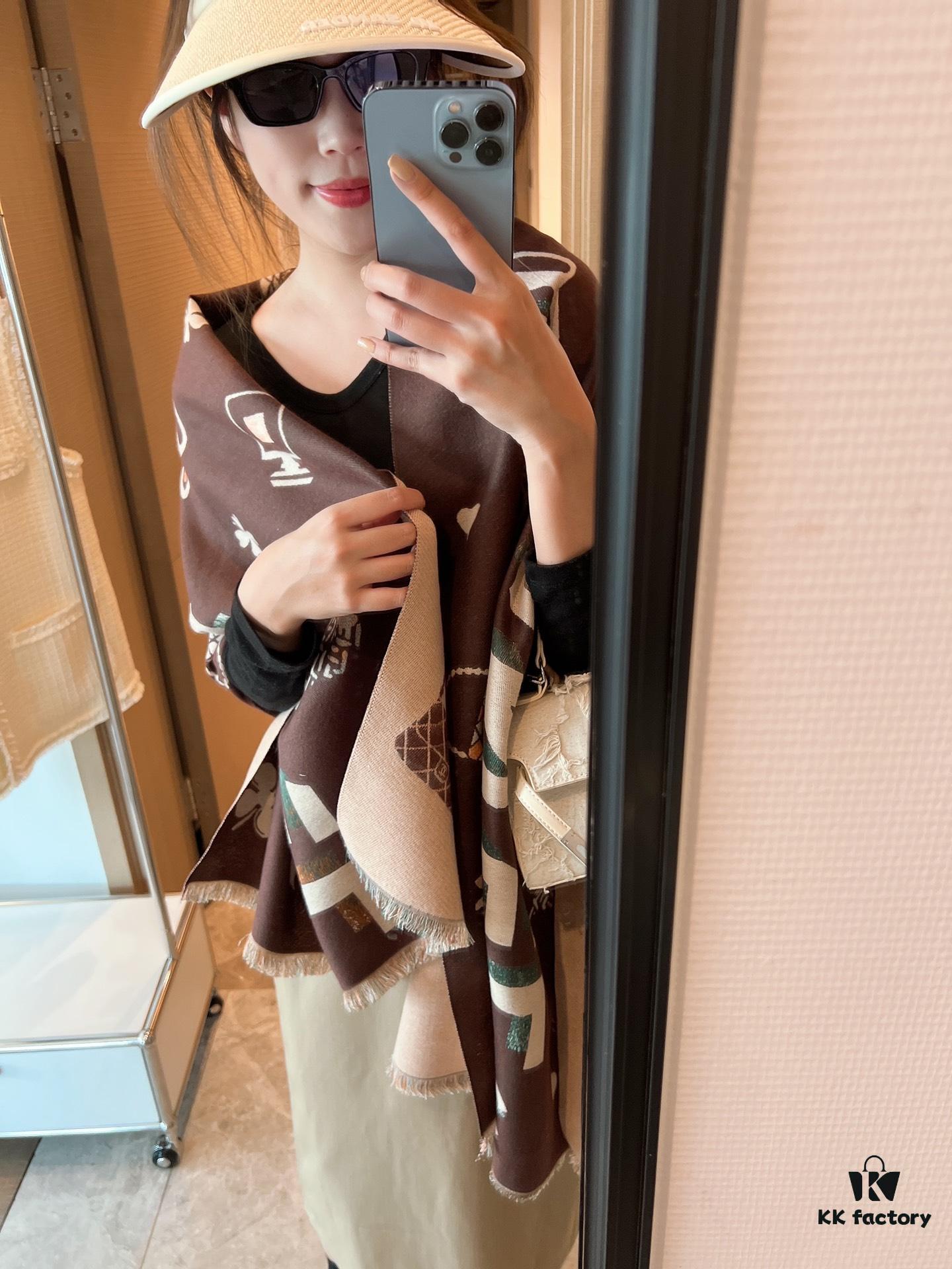 Chanel New Arrival, Exquisite Rainbow Stripe Design, 180x70cm, 100% Premium Quality