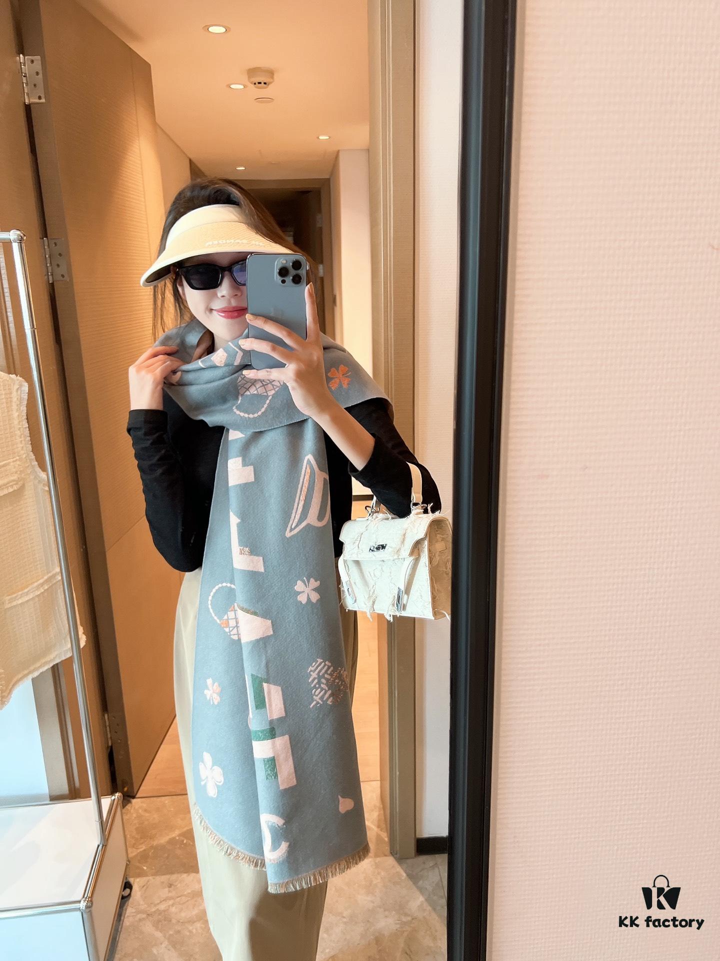 Chanel New Arrival, Exquisite Rainbow Stripe Design, 180x70cm, 100% Premium Quality