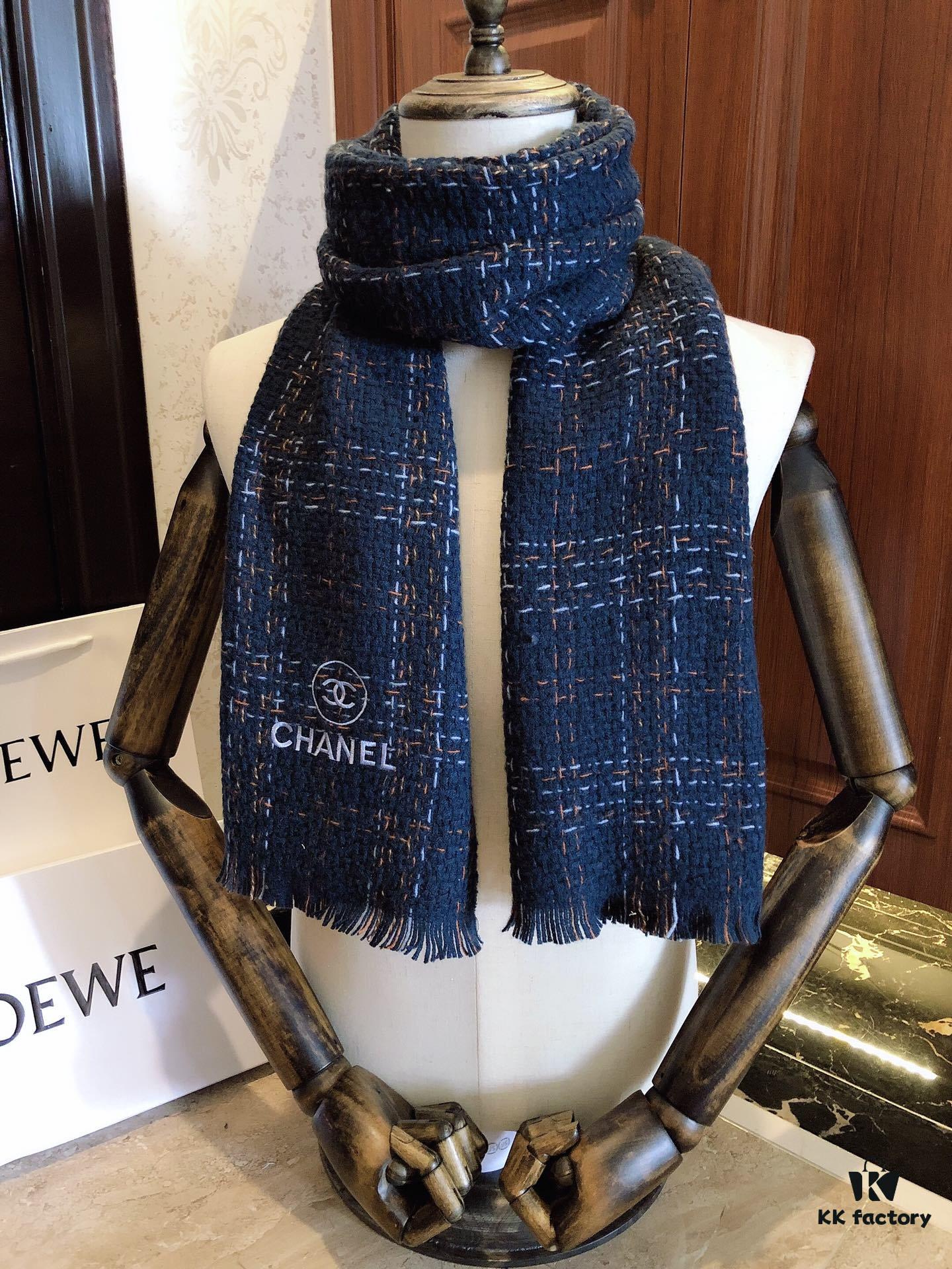 CHANEL Wool Scarf - Pure Color Luxury Design, Extremely Soft and Lightweight with Airy Volume